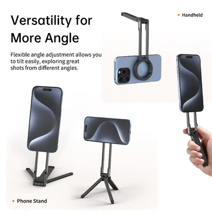 MA30 Magsafe Phone Tripod Dual-Sided Magnetic Phone Holder Phone Stand for Iphone 16 15 Outdoor Travel Vlog Livestreaming