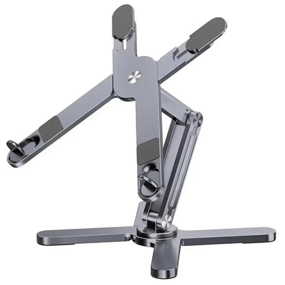 Laptop Stand with 360 Rotating Base, Computer Notebook Laptop Riser Metal Holder for Desk Collaborative Work, Fits All Macbook
